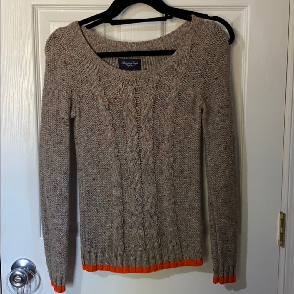 American Eagle Cable knit pullover sweater